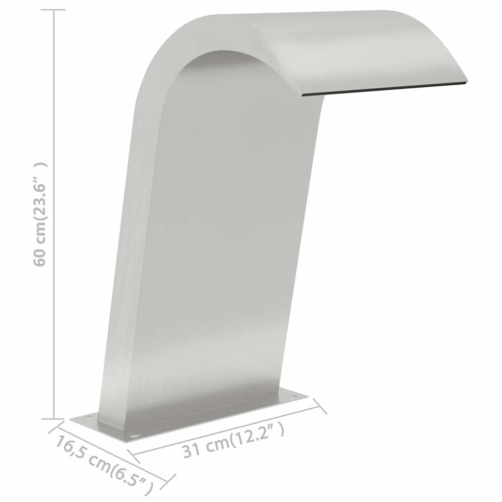 vidaXL Fonte de piscina 50x30x60 cm aço inoxidável 304