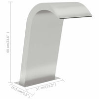 vidaXL Fonte de piscina 50x30x60 cm aço inoxidável 304
