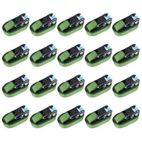 vidaXL Cintas de fixação c/ roquete 4 pcs 800 daN 6 m verde