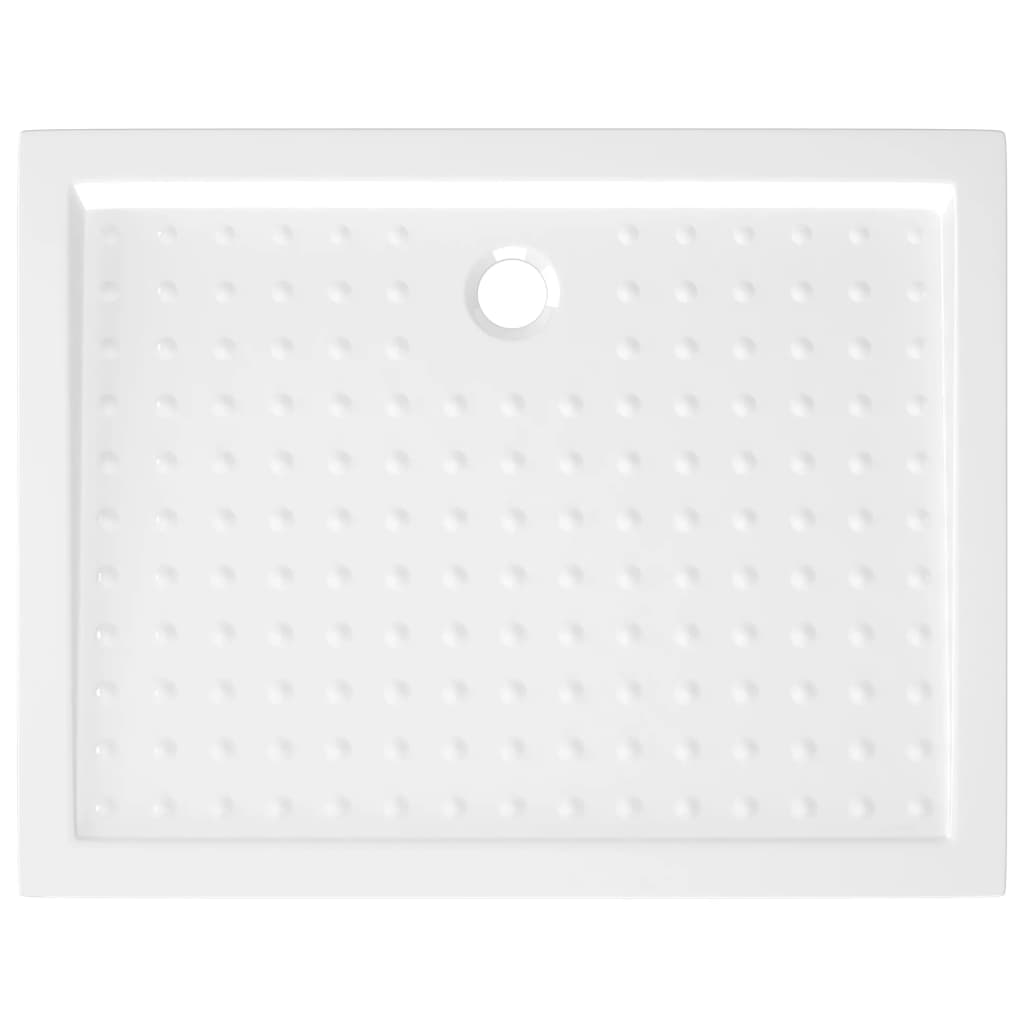 vidaXL Base de chuveiro com pontos 90x70x4 cm ABS branco