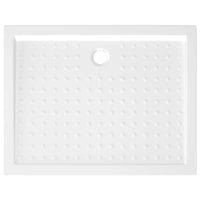 vidaXL Base de chuveiro com pontos 90x70x4 cm ABS branco