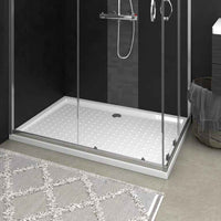 vidaXL Base de chuveiro com pontos 90x70x4 cm ABS branco