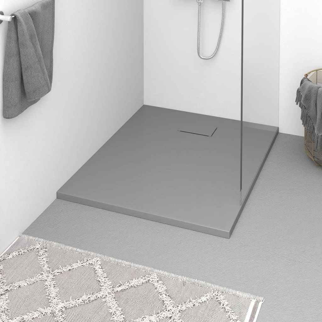 vidaXL Base de chuveiro SMC branco 80x80 cm