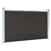 vidaXL Painel de vedação WPC 180x105 cm preto