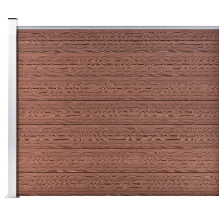 vidaXL Painel de cerca 180x146 cm WPC castanho