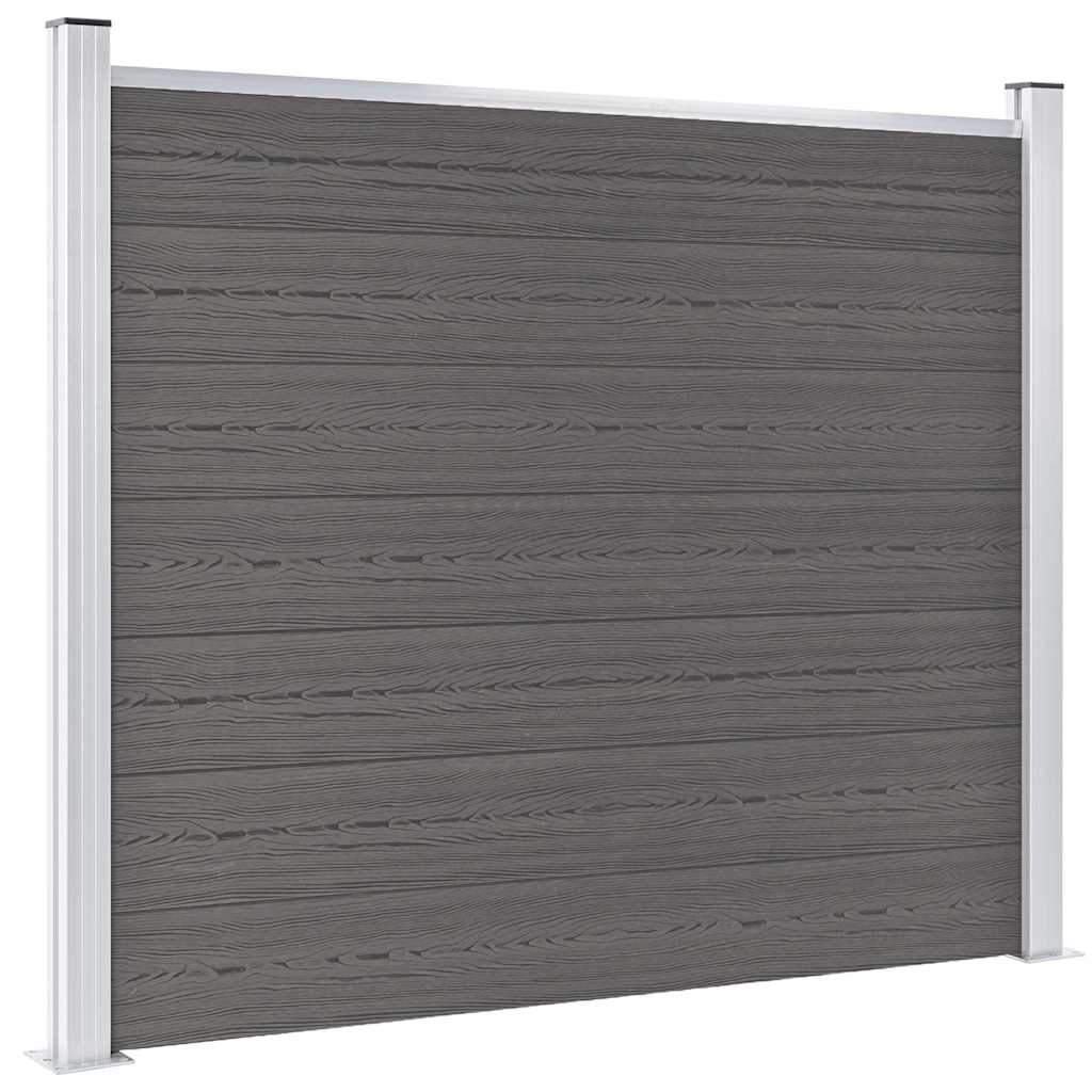 vidaXL Painel de cerca 180x146 cm WPC castanho