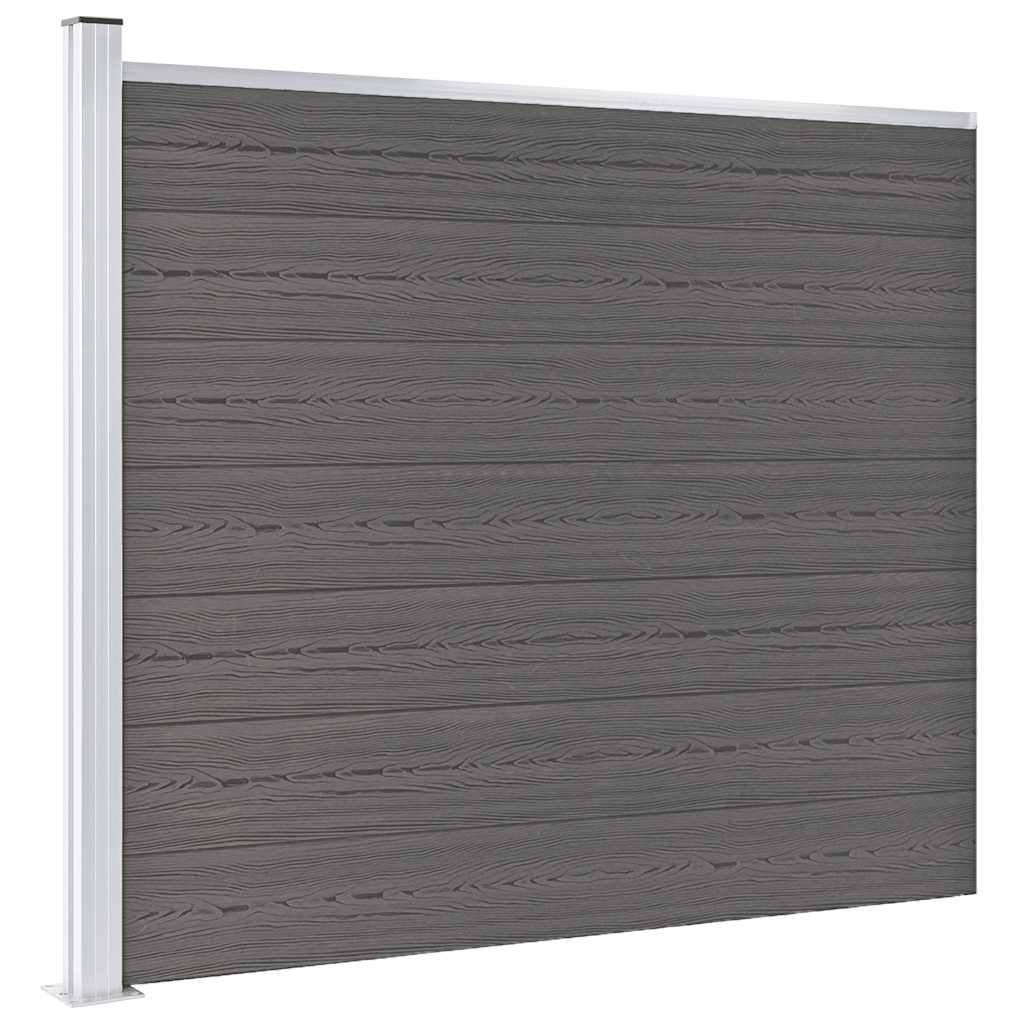 vidaXL Painel de cerca 180x146 cm WPC castanho