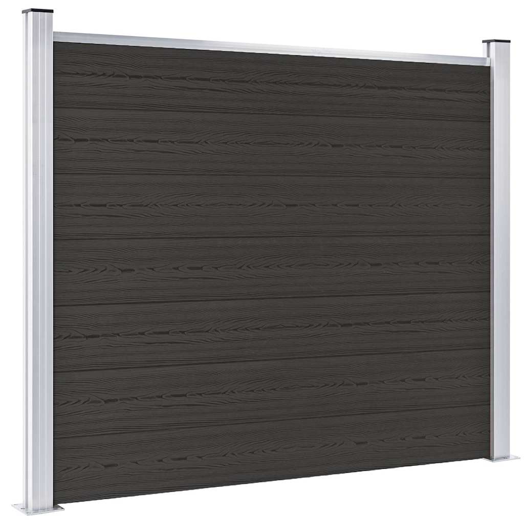 vidaXL Painel de cerca 180x146 cm WPC castanho