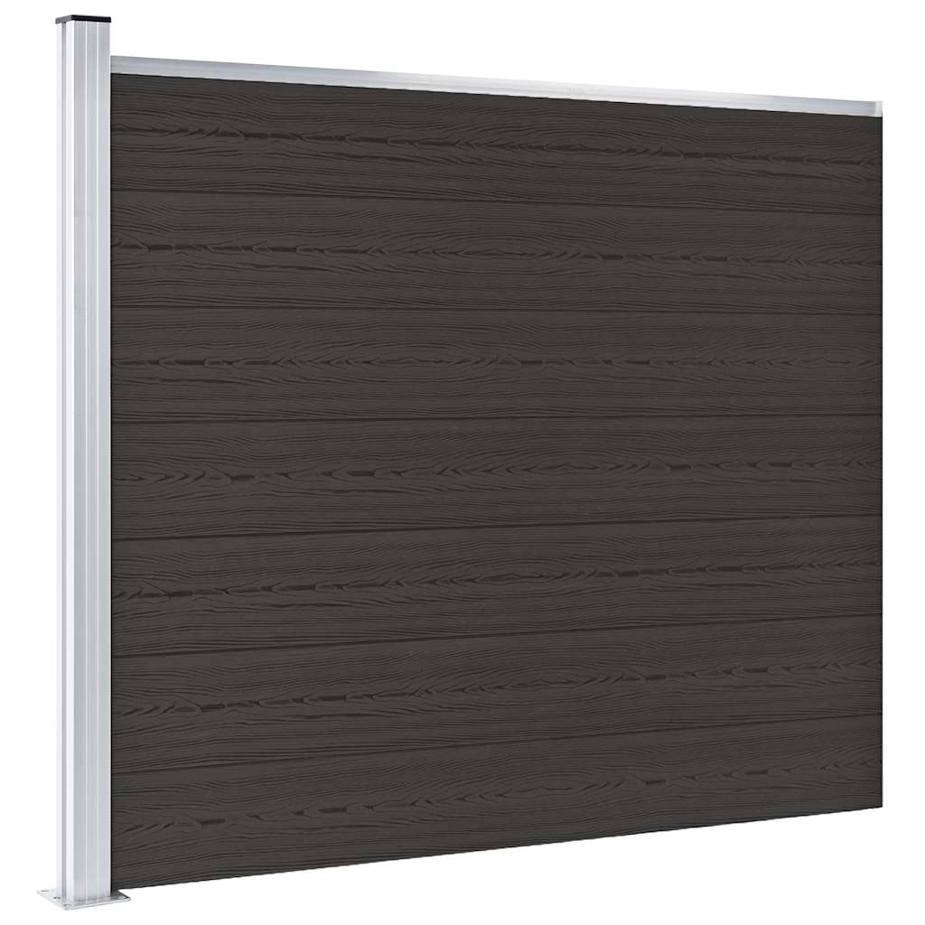 vidaXL Painel de cerca 180x146 cm WPC castanho