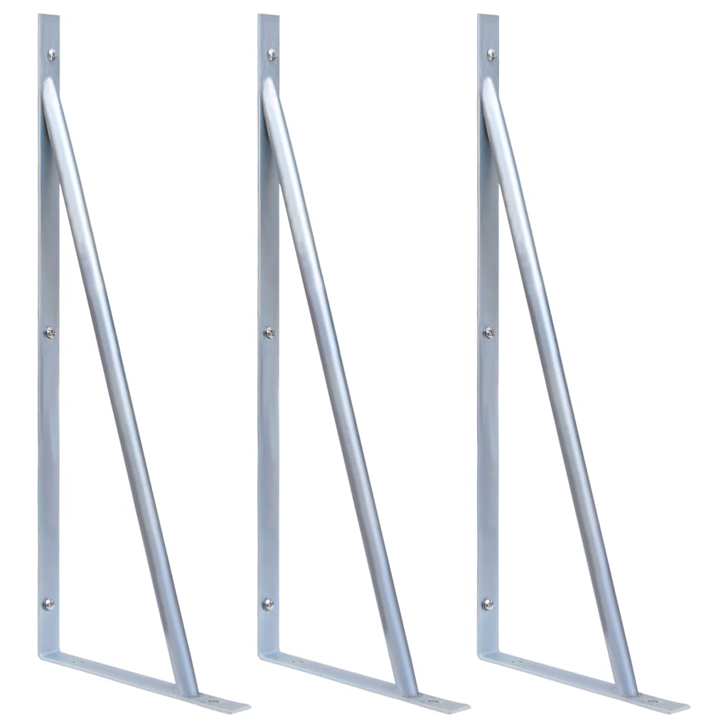 vidaXL Suportes para postes de vedação 2 pcs aço galvanizado