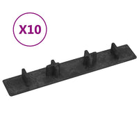 vidaXL Tampas para extremidades de pavimento 10 pcs plástico castanho