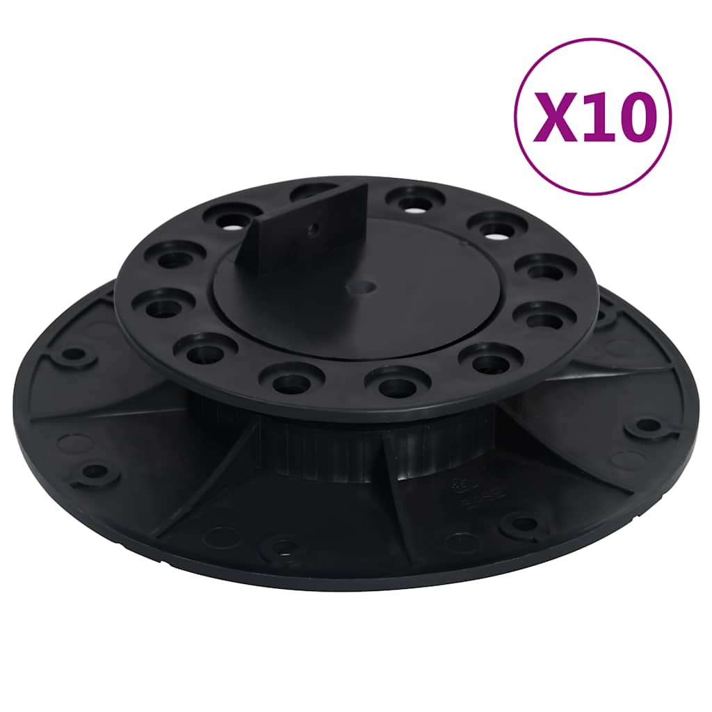 vidaXL Pés ajustáveis para pavimento 10 pcs 25-40 mm