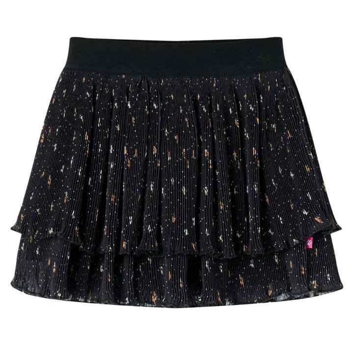 Saia para crianças com dois folhos preto 92