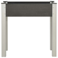 vidaXL Canteiro elevado de jardim 75x40x75 cm WPC cinzento
