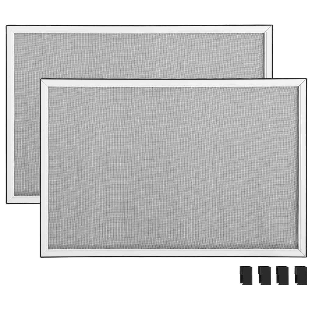 vidaXL Tela anti-insetos extensível p/ janelas (75-143)x50 cm branco