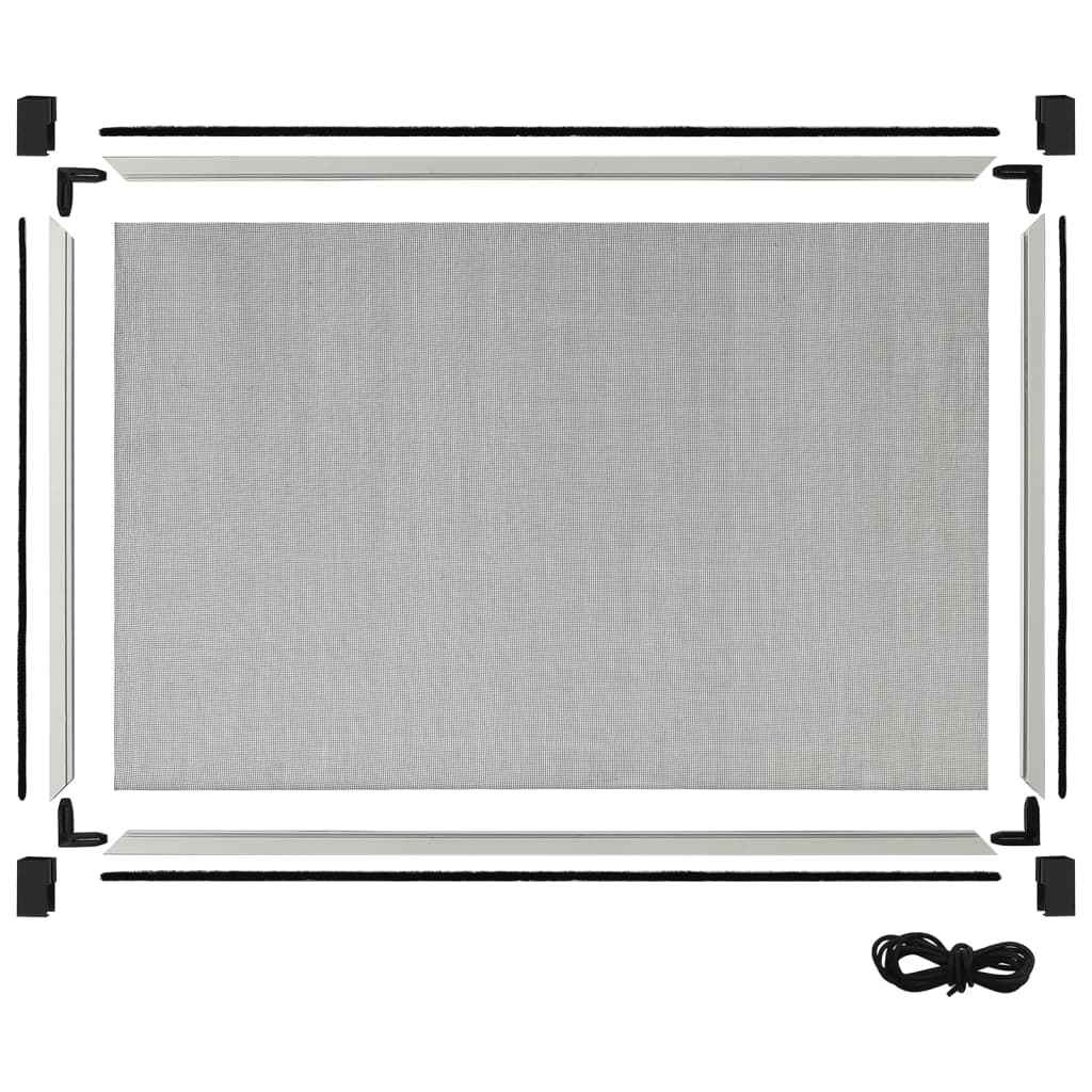 vidaXL Tela anti-insetos extensível p/ janelas (75-143)x50 cm branco