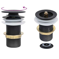 vidaXL Válvula escoam. c/ função antitransbordo 6,4x6,4x9,1 cm cromado