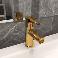 vidaXL Torneira para lavatório de casa de banho 130x176 mm cromado