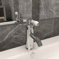 vidaXL Torneira para lavatório de casa de banho 130x180 mm cromado