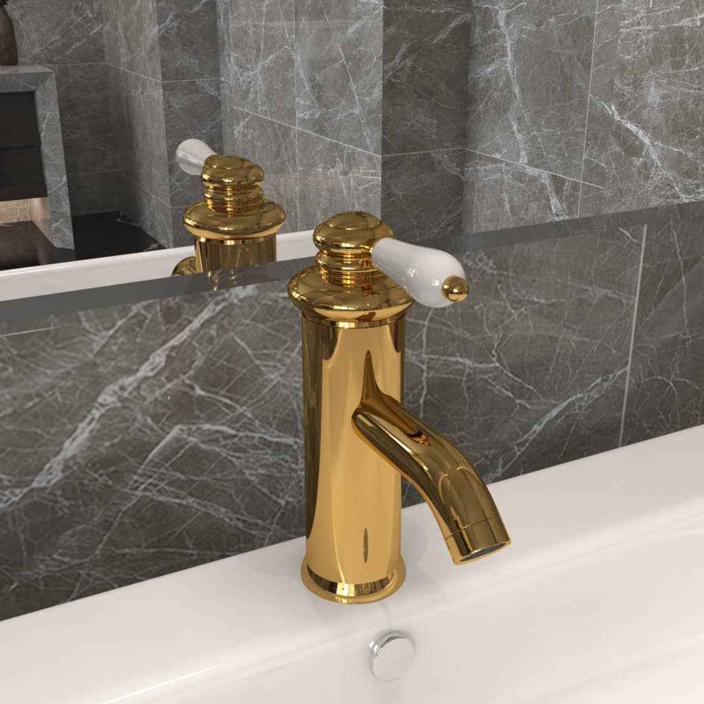 vidaXL Torneira para lavatório de casa de banho 130x180 mm cromado