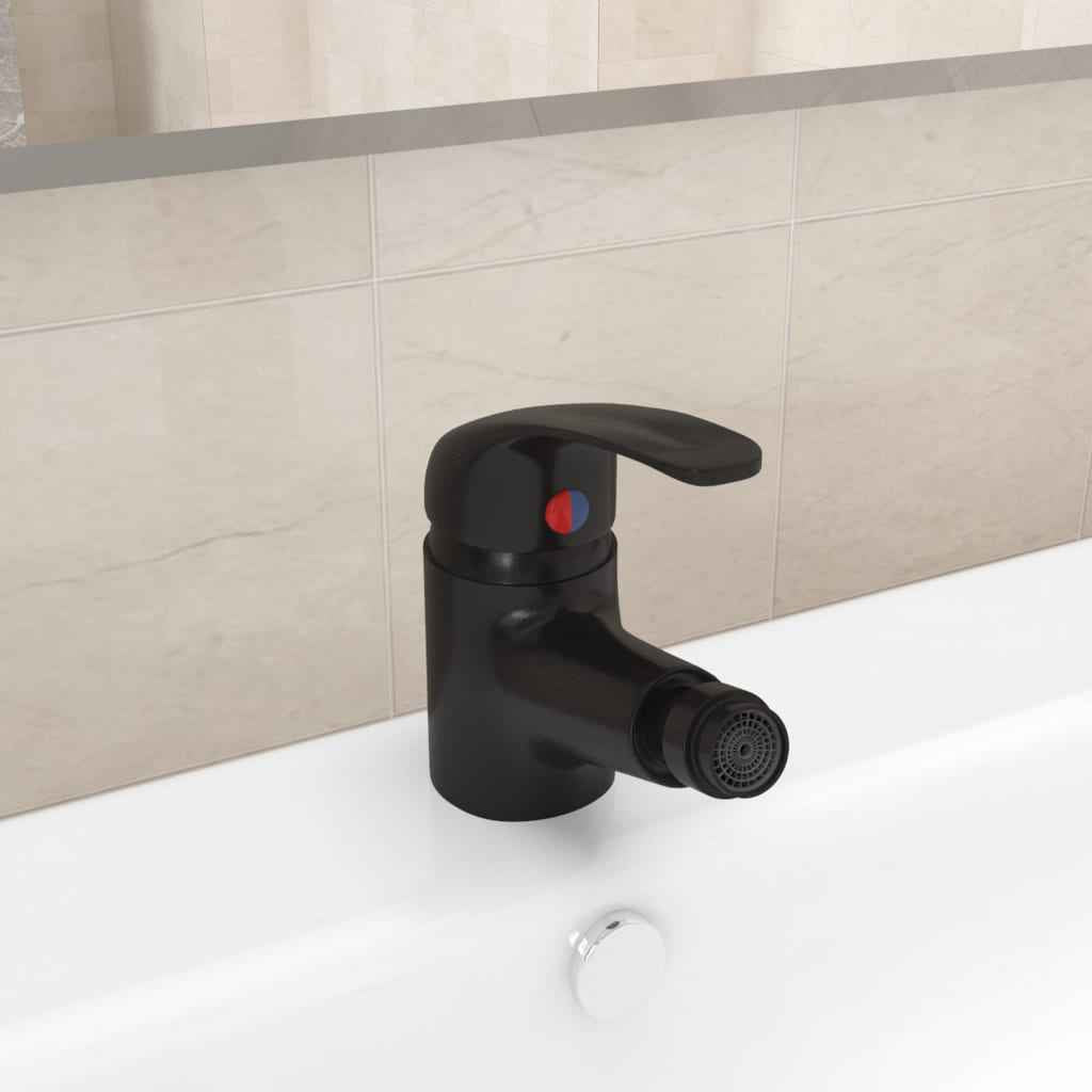 vidaXL Torneira casa banho p/ bidet monocomando cromado