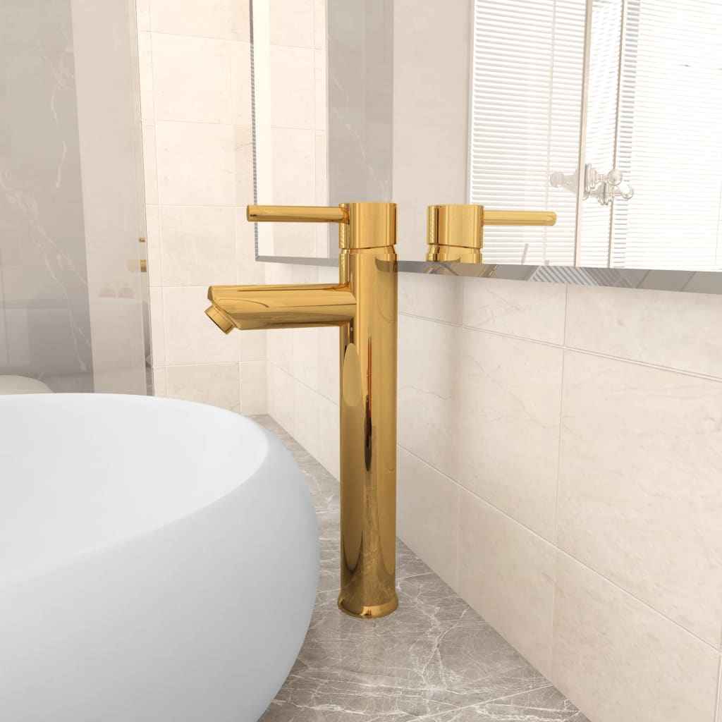 vidaXL Torneira para casa de banho, cobre