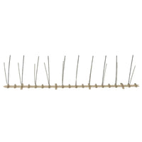 vidaXL Conjunto 20 picos para pássaros e pombos 2 filas 10 m plástico