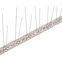 vidaXL Conjunto 20 picos pássaros e pombos 2 filas 10m aço inoxidável