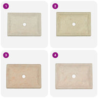 vidaXL Lavatório 50x35x10 cm mármore cor creme