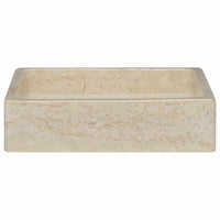 vidaXL Lavatório 40x40x10 cm mármore cor creme