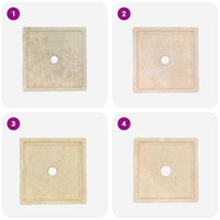 vidaXL Lavatório 40x40x10 cm mármore cor creme