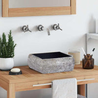 vidaXL Lavatório 30x30x13 mármore cor creme