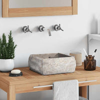 vidaXL Lavatório 30x30x13 mármore cor creme