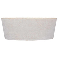 vidaXL Lavatório Ø40x15 mármore cor creme