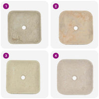 vidaXL Lavatório 40x40x10 cm mármore cor creme