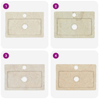 vidaXL Lavatório de parede 38x24x6,5 cm mármore cor creme