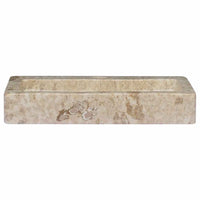 vidaXL Lavatório de parede 38x24x6,5 cm mármore cor creme