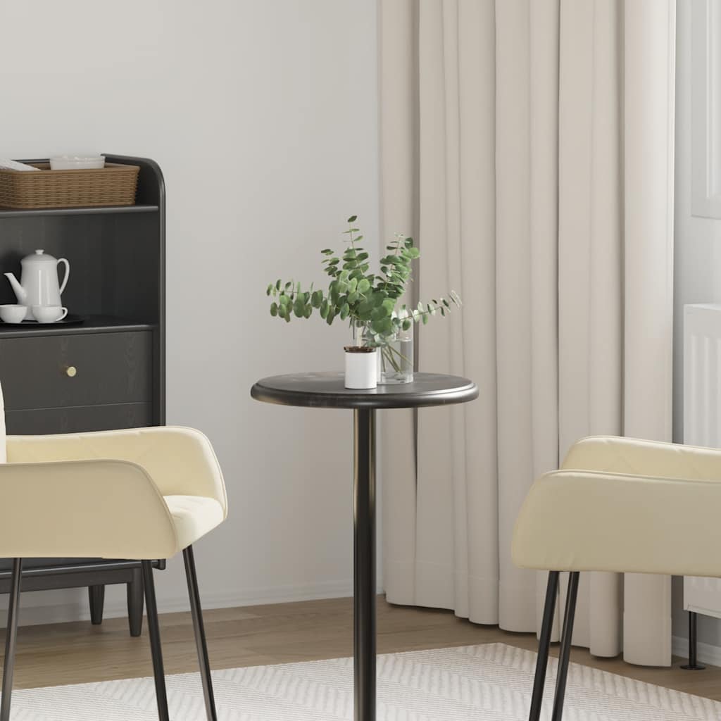 vidaXL Tampo de mesa Ø40x2,5 cm mármore cor creme