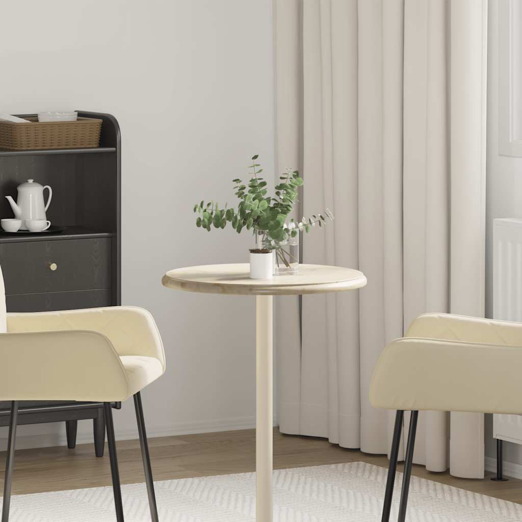vidaXL Tampo de mesa Ø40x2,5 cm mármore cor creme