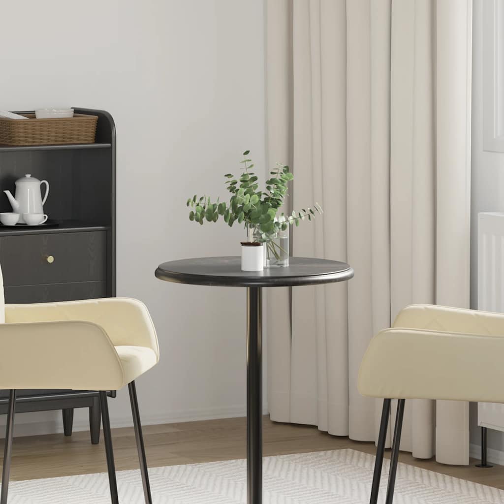 vidaXL Tampo de mesa Ø40x2,5 cm mármore cor creme