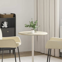 vidaXL Tampo de mesa Ø40x2,5 cm mármore cor creme