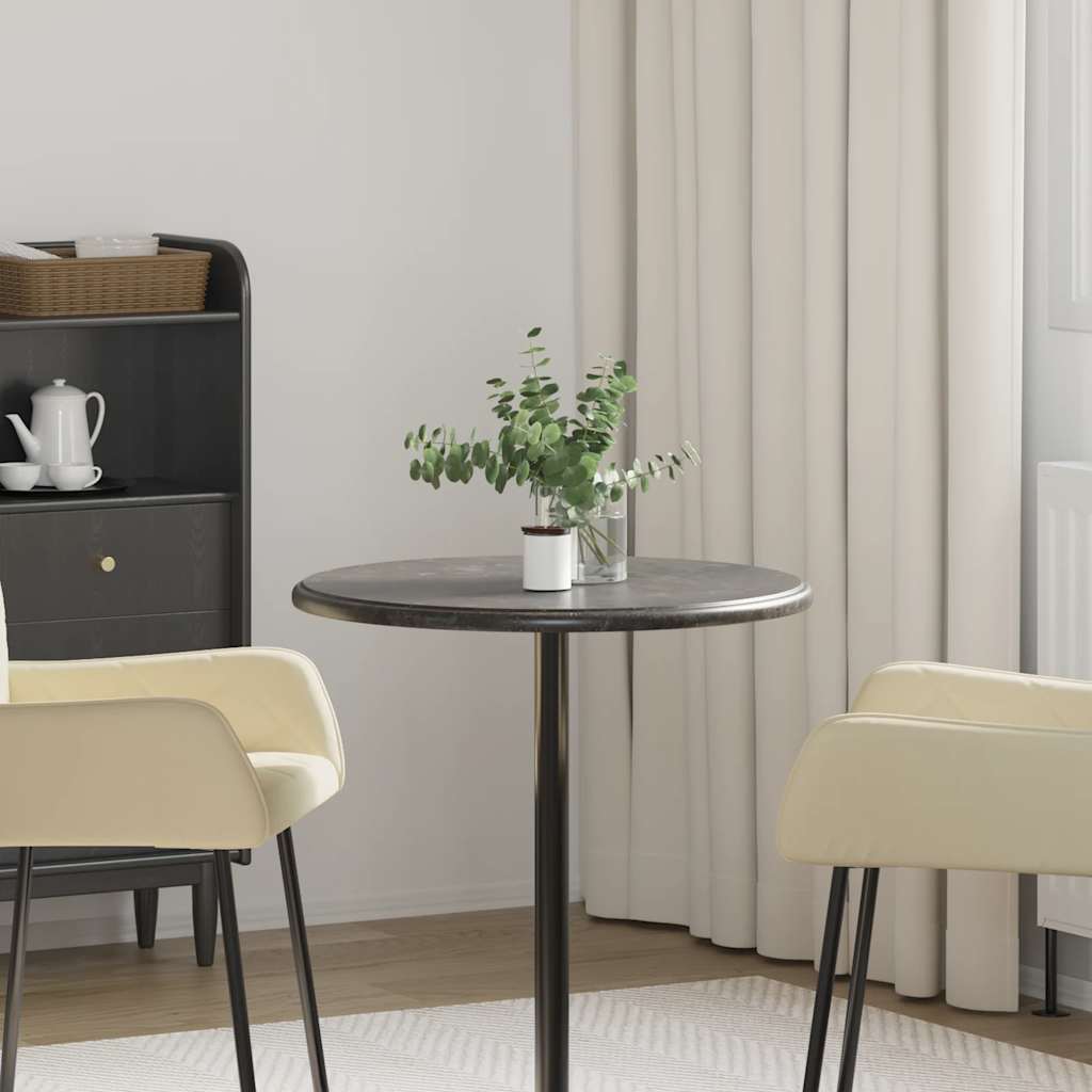 vidaXL Tampo de mesa Ø40x2,5 cm mármore cor creme