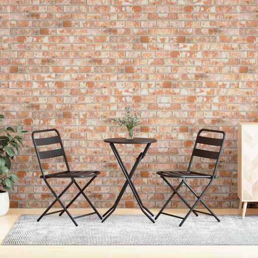 vidaXL Painéis de parede 3D c/ design tijolos vermelhos 10 pcs EPS