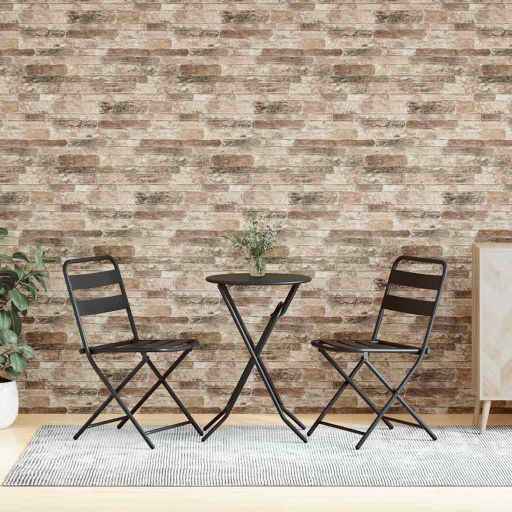 vidaXL Painéis de parede 3D c/ design tijolos vermelhos 10 pcs EPS