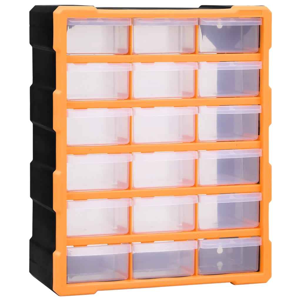 vidaXL Caixa organizadora com 38 gavetas 52x16x37,5 cm