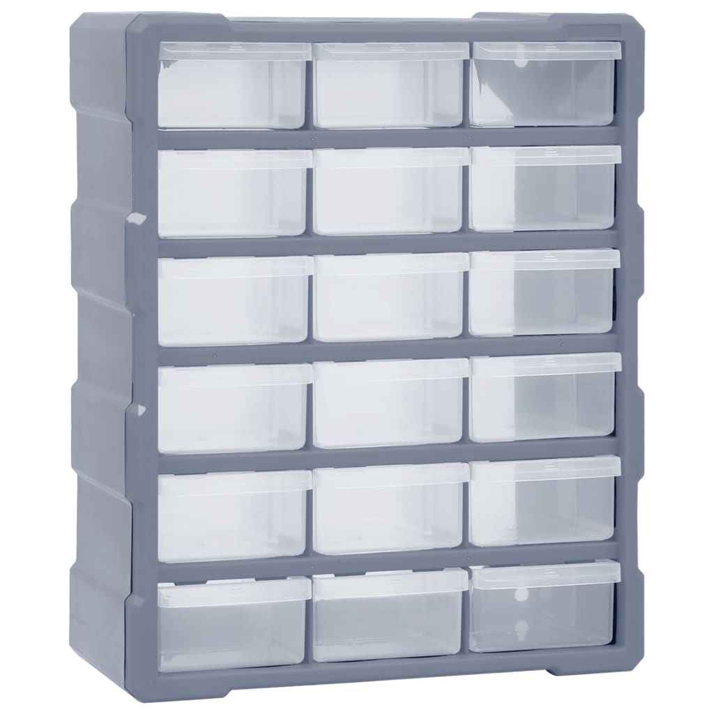 vidaXL Caixa organizadora com 38 gavetas 52x16x37,5 cm
