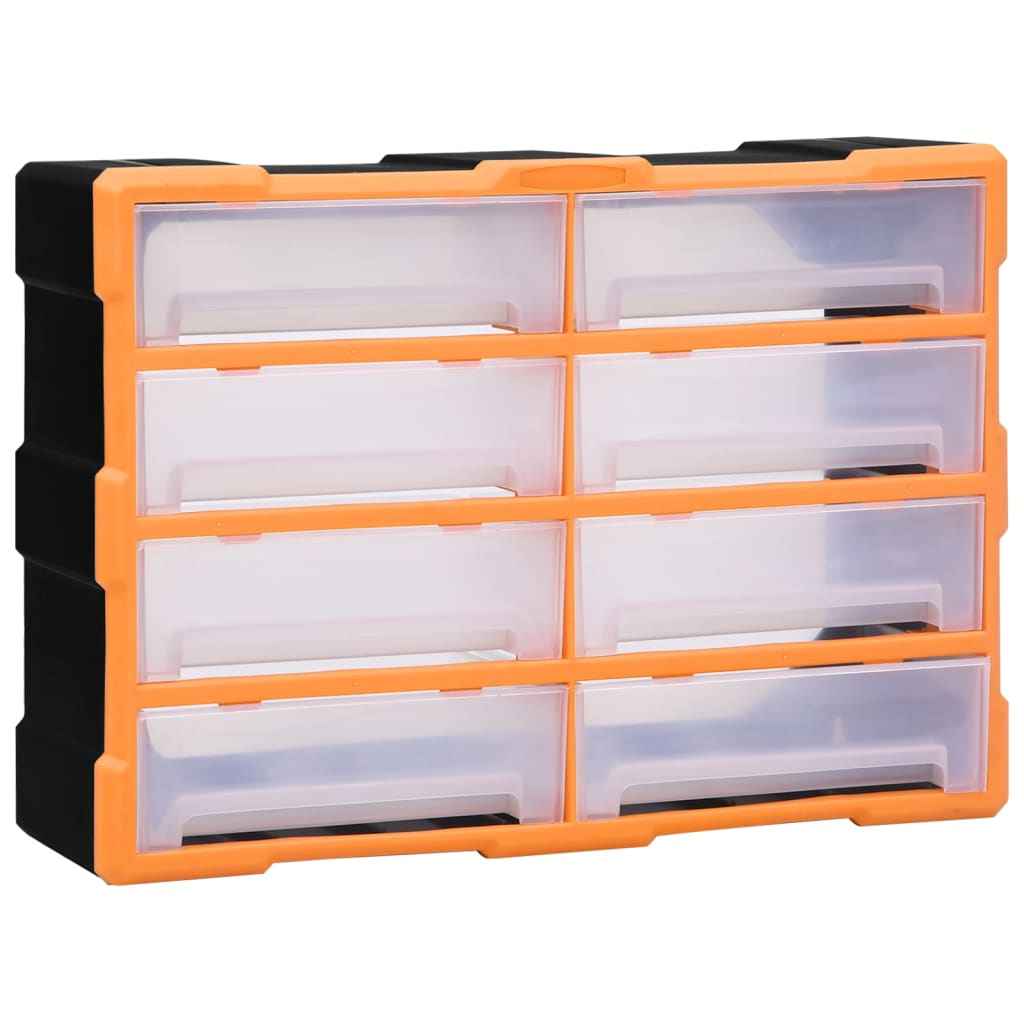 vidaXL Caixa organizadora com 38 gavetas 52x16x37,5 cm