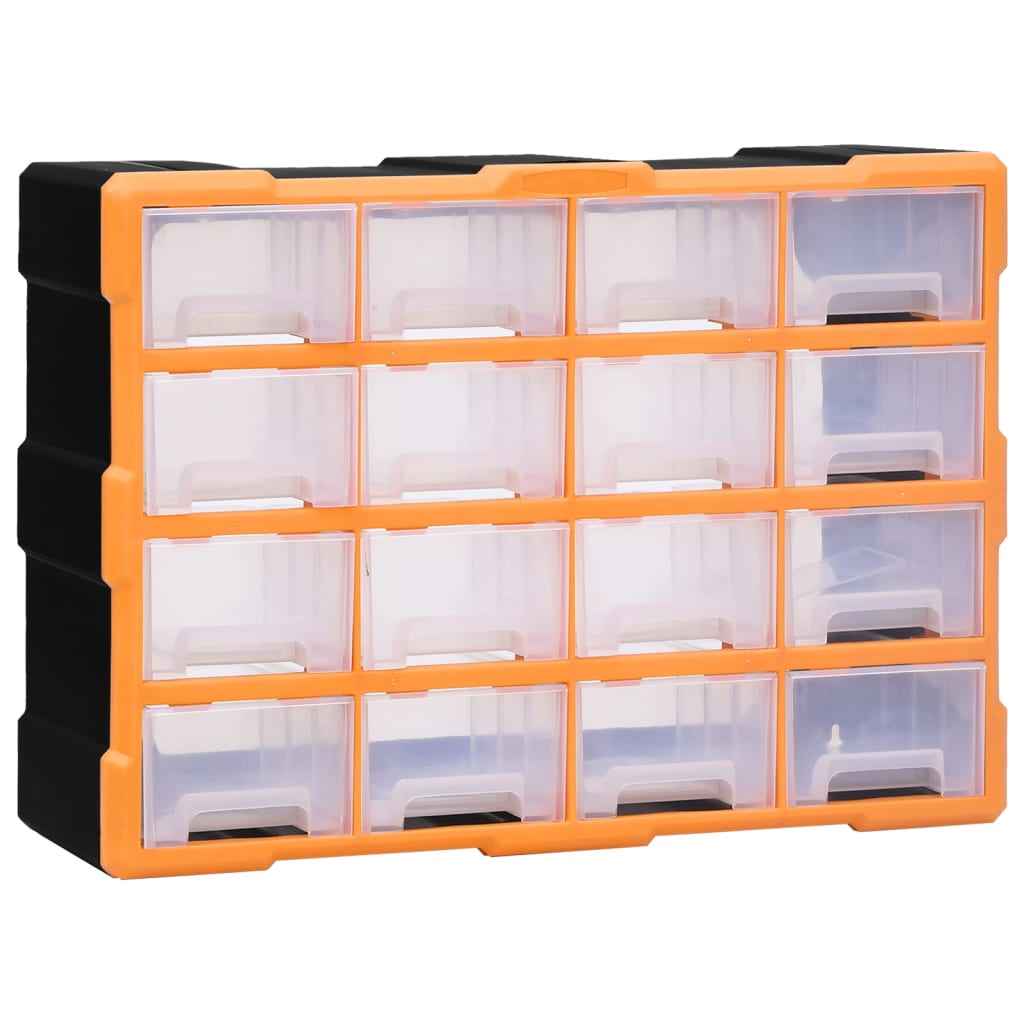 vidaXL Caixa organizadora com 38 gavetas 52x16x37,5 cm