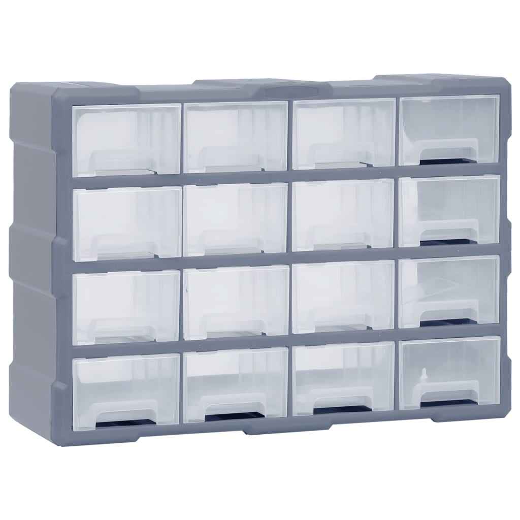 vidaXL Caixa organizadora com 38 gavetas 52x16x37,5 cm