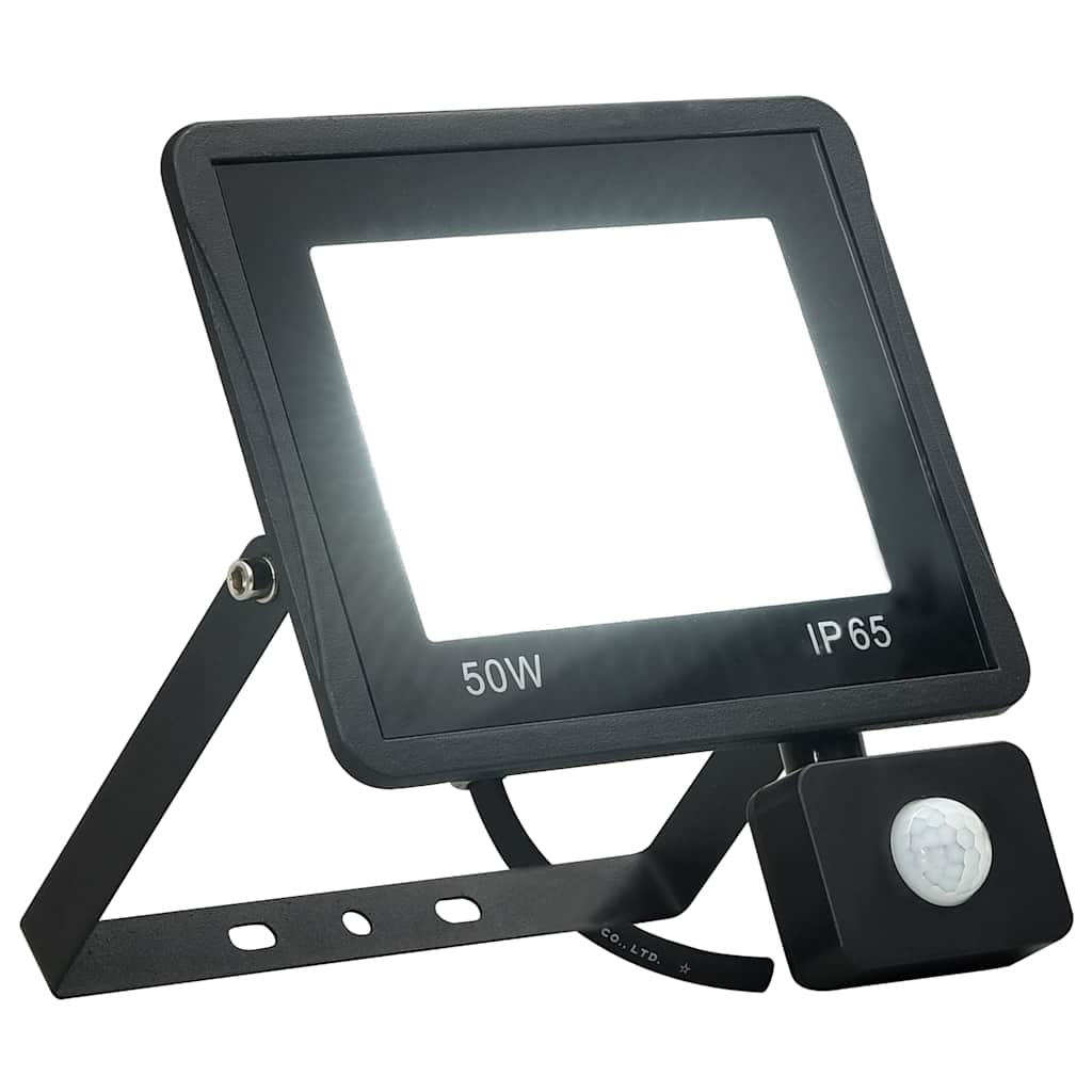 vidaXL Projetor c/ iluminação LED e sensor 10 W branco quente